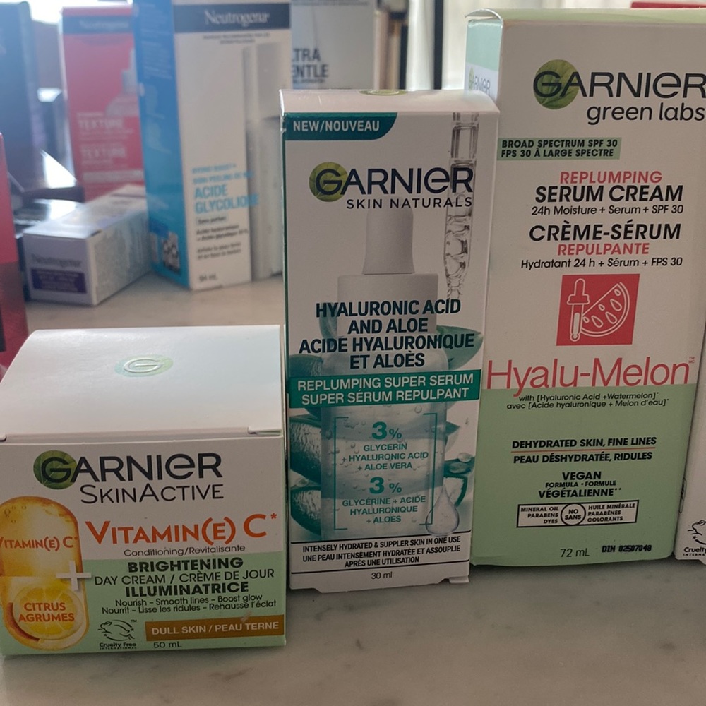Brand new Garnier products